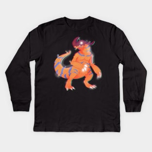 Greymon Glitch Kids Long Sleeve T-Shirt